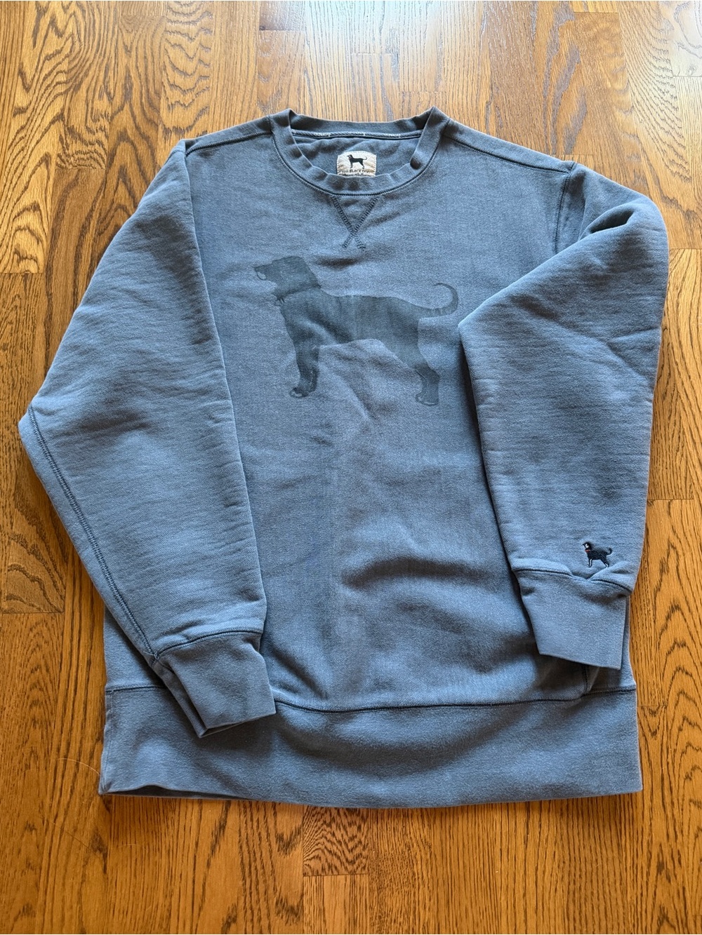 The Black Dog Legacy Collection Blue Gray Raglan Crewneck Sweatshirt Unisex M